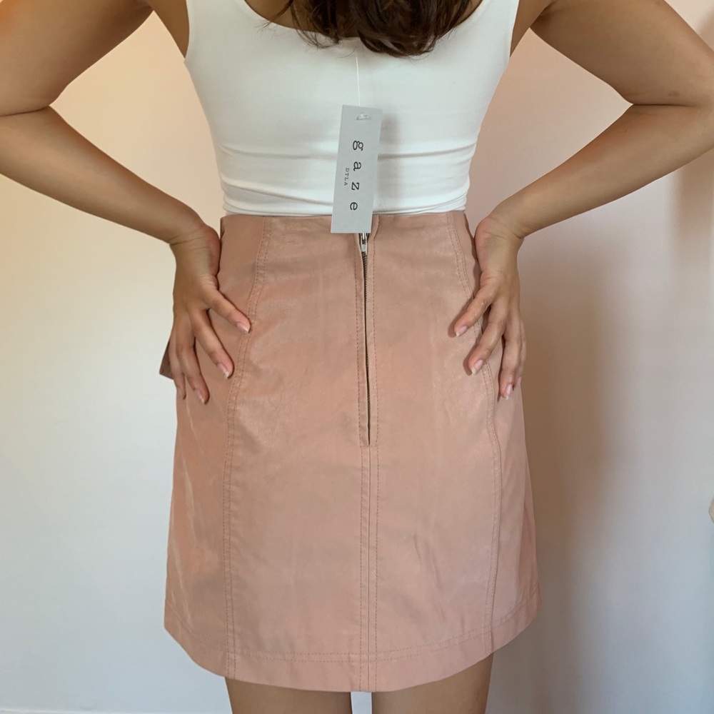 Blush Pink Nude Free People Skirt - Picture 3 of 4